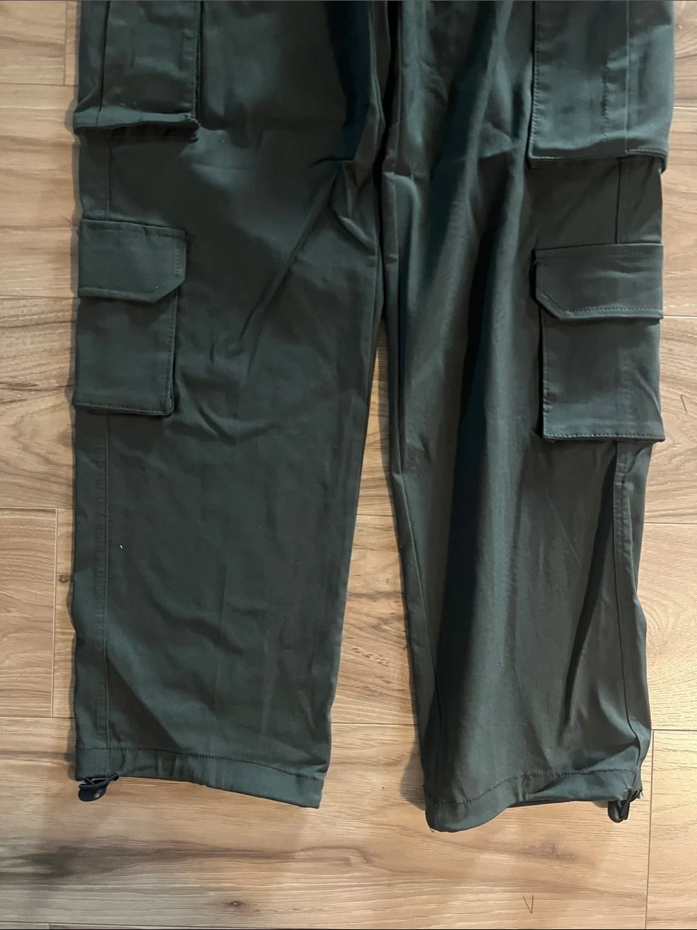 Kid’s Olive Green Cargo Pants with Drawstring Waist